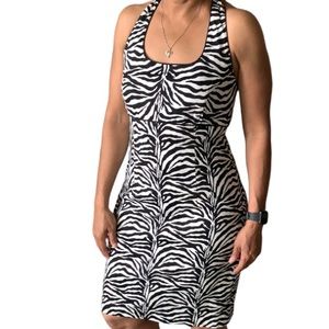 Beautiful Zebra Print Robbie Bee Halter Dress, 16